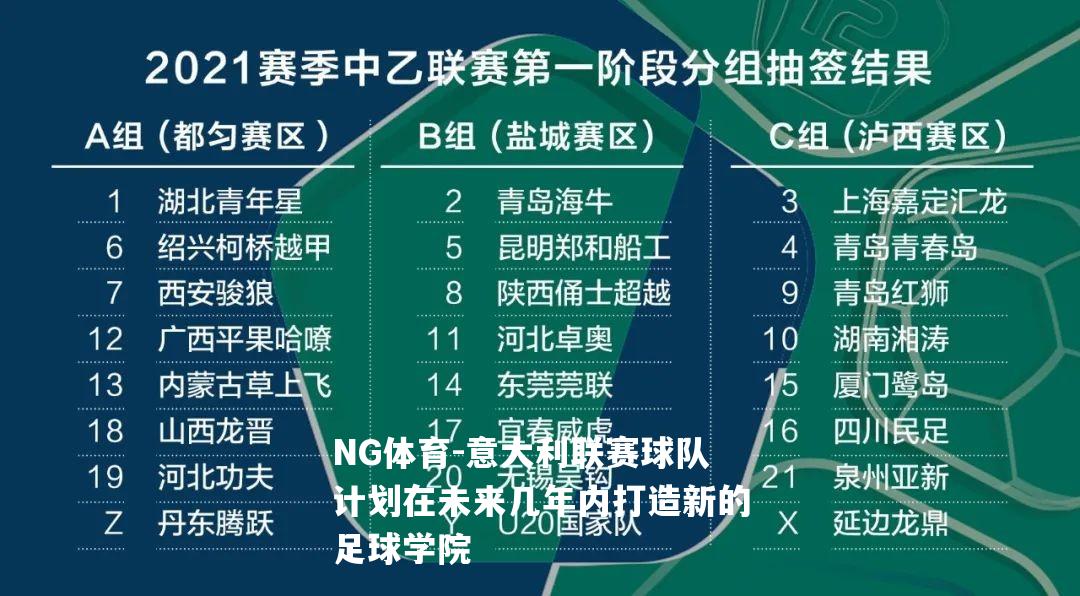 意大利联赛球队计划在未来几年内打造新的足球学院
