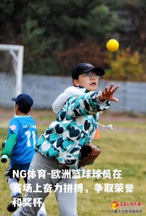 欧洲篮球球员在赛场上奋力拼搏，争取荣誉和奖杯